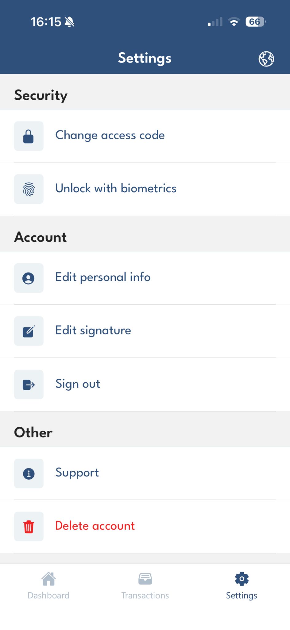 ValidSign Settings